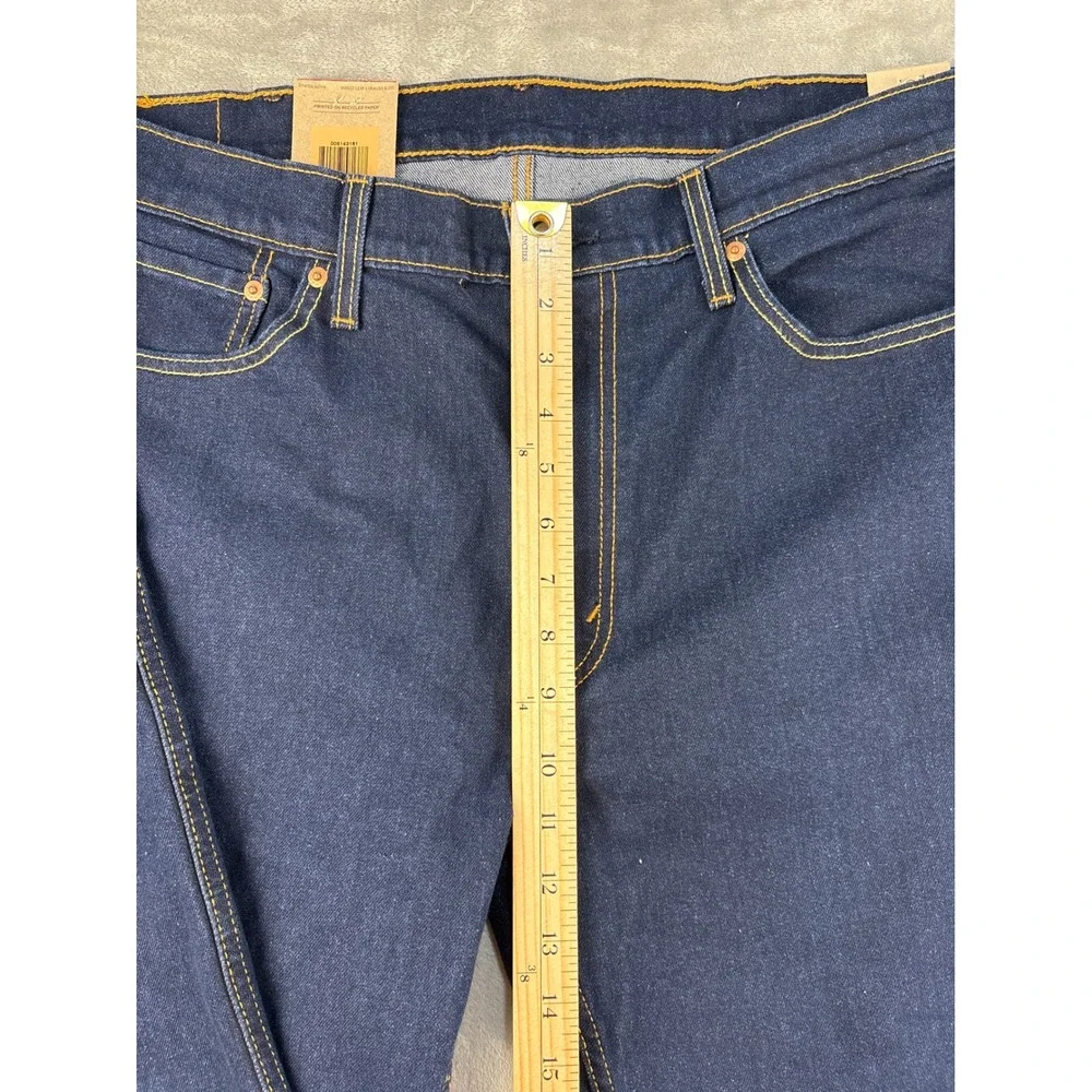 Levi's Jeans Mens 38x30 514 Straight Dark Wash Indigo Stretch Denim NEW